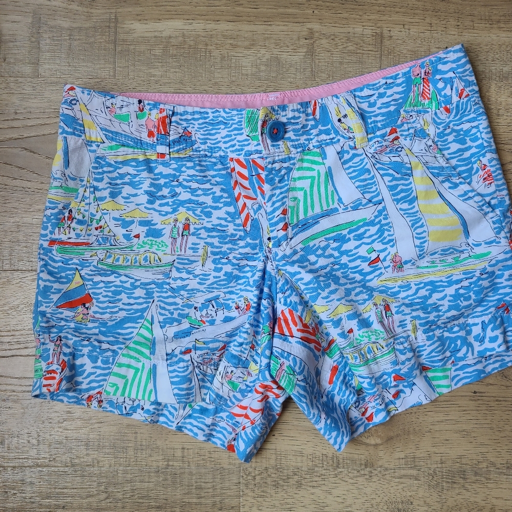Lilly Pulitzer Get Nauti Callahan shorts size 4 EUC